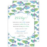 Fish Invitations, Watercolor Tropical Fish, Roseanne Beck